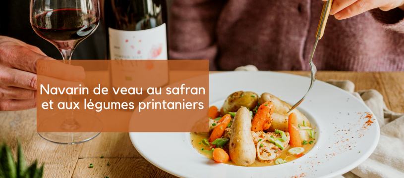 Navarin de veau au safran et légumes printaniers